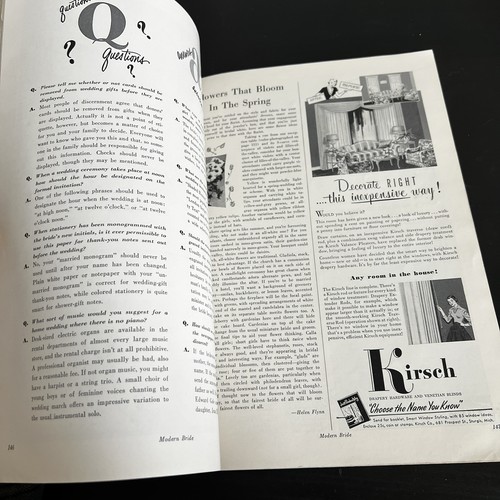 Vintage Modern Bride Magazine Spring 1950 Bridal Paris Wedding Dress Ad Ephemera - Picture 18 of 18