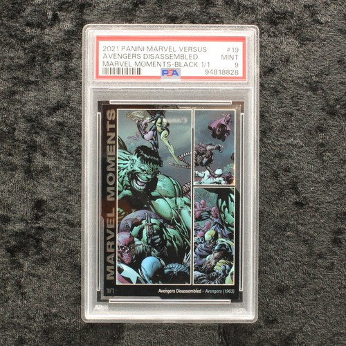 Panini Marvel Moments Hulk 1/1 PSA 9 Black Avengers Disassembled Marvel Versus - Bild 1 von 2