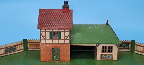 Bing Vintage O Gauge Tin Printed Station - Foto 2 di 15