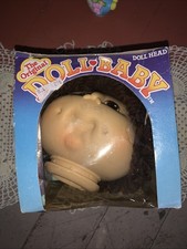 Original Doll Baby Head Girl Short Hair Fibre Craft 1984 Hazel Eyes Dimples