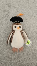 TY Original Beanie Babies - Wise The Owl Class Of 1998 Retired WITH TAG