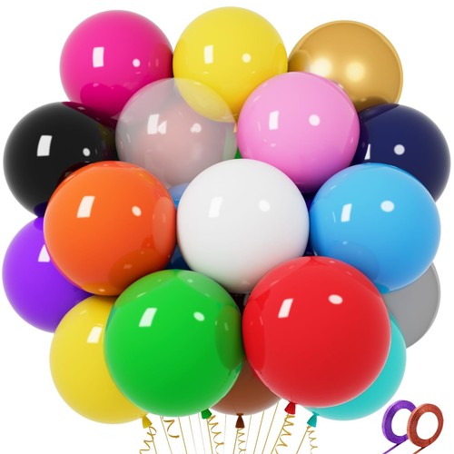 32Pcs Big Balloons 18 Inch Assorted Colors, Round Large Latex Party Balloons ...