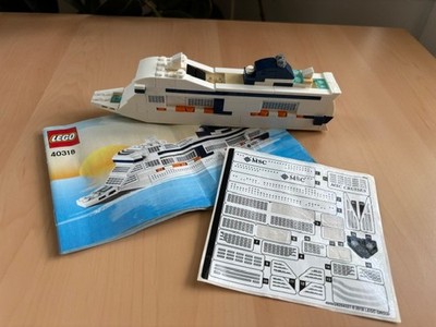 LEGO Promotional: MSC Cruises 40318 cruise ship with manual and sticker sheet
