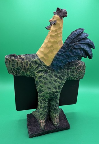 Nota de menú de cocina de gallo/gallina/pollo de gallo de granja rural de 12" de alto pizarra limpia - Imagen 3 de 10