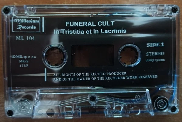 Funeral Cult – In Tristitia Et In Lacrimis 1998 MC Tape Paradise Lost Pestilence - Bild 2 von 2