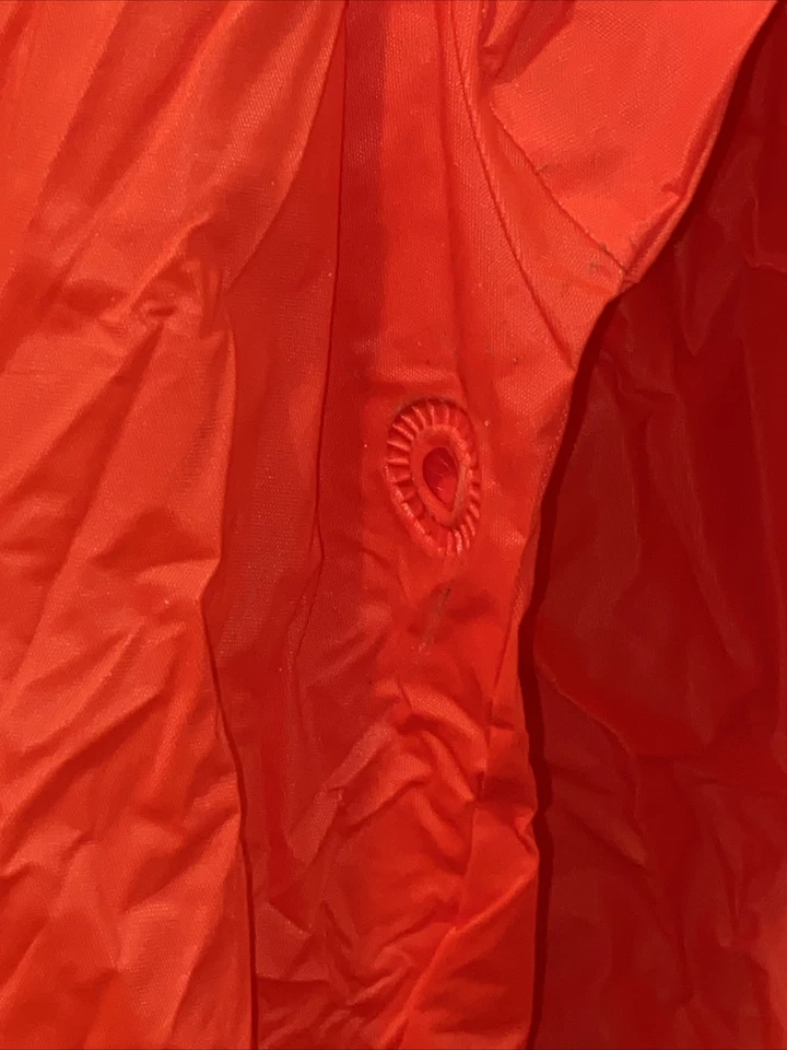 Poncho impermeable con capucha rojo de colección Glamour Magazine años 70/80 chaqueta de PVC. #C Foto 4 de 4