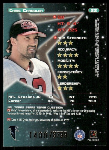 1998 Topps Football Stars Red /8799 PICK YOUR PLAYER - Picture 23 of 179