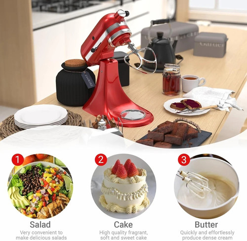 Accesorios para batidoras de cocina de acero inoxidable para batidora KitchenAid y 4,5-5 cuartos... - Imagen 3 de 6