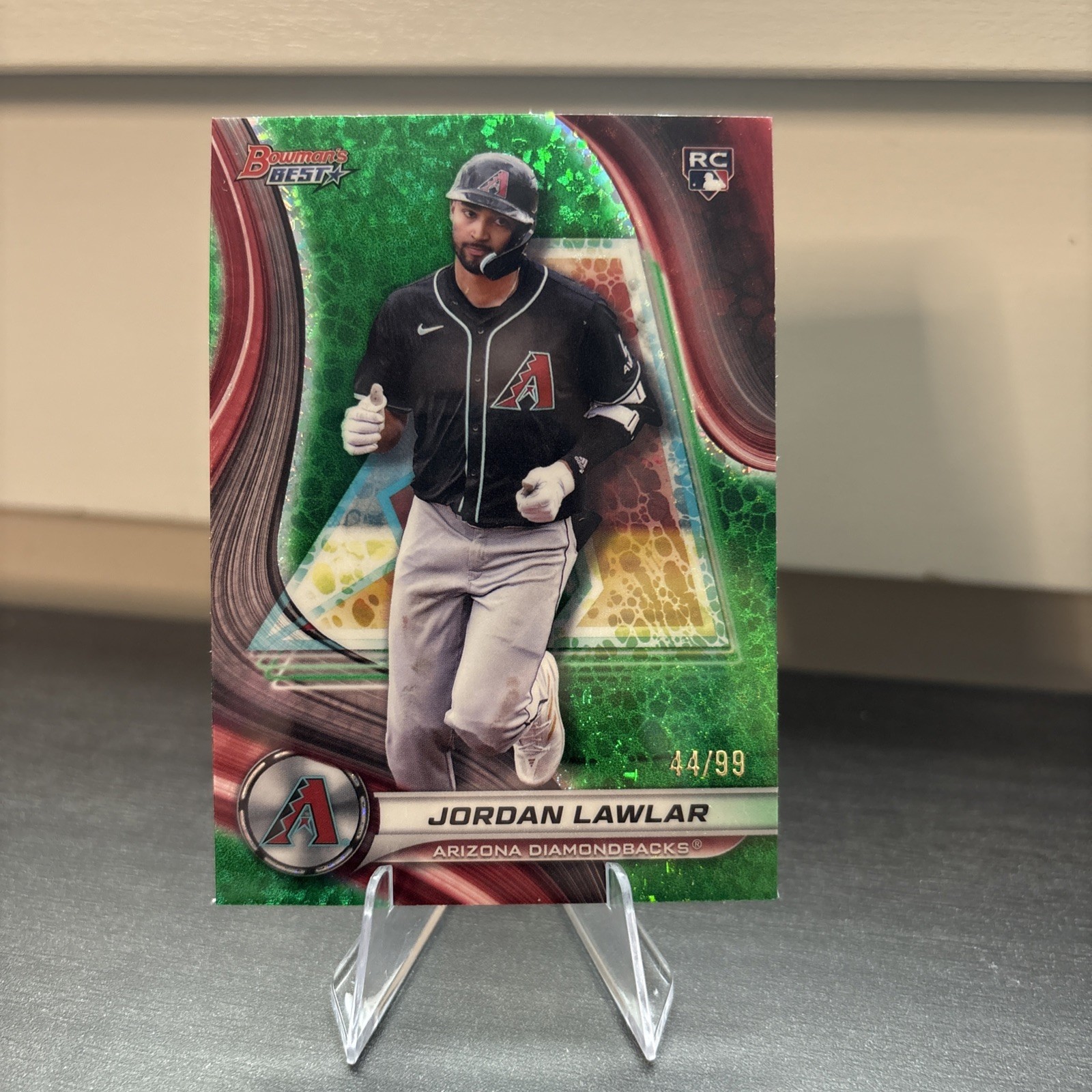 2024 Bowmans best Jordan Lawlar GREEN Refractor RC 44/99 ARIZONA DIAMONDBACKS