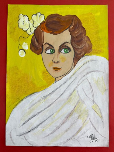 Fahrelnissa Zeid Drawing on paper (Handmade) signed