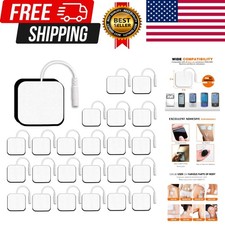 SM Electrodes 24PCS TENS Unit Replacement Pads 2X2, Latex Free Electrodes Use...