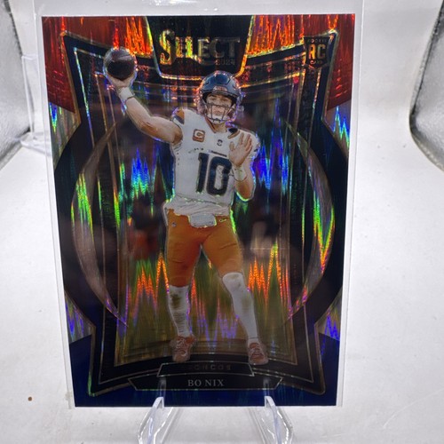 Bo Nix Rookie Card Select 2024 Concourse Red White And Blue No. 30 Broncos
