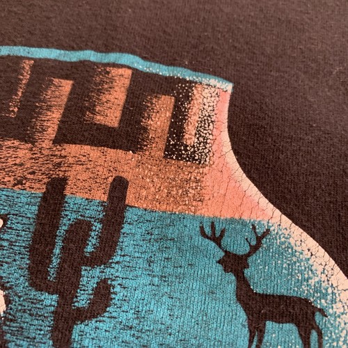 Vtg 80s Travel T Shirt Black Faded Single Stitch South Western USA Size Medium! - Picture 4 of 8