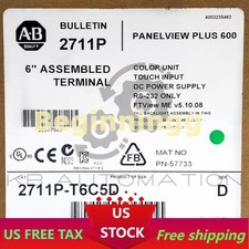 2711P-T6C5D PanelView Plus 600 Terminal, 5.5" touch screen, RS-232, 24VDC supply