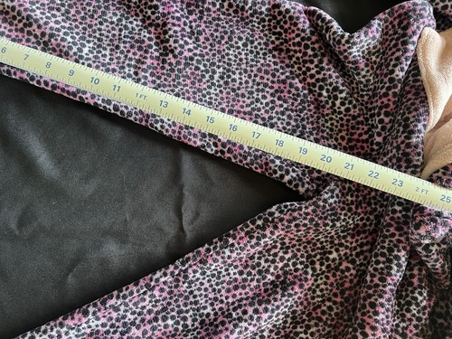 Tucker + Tate Kinder Long PJ Gr. 7/8 mit Kapuze rosa & schwarze Punkte, Ohren an Kapuze - Bild 4 von 5