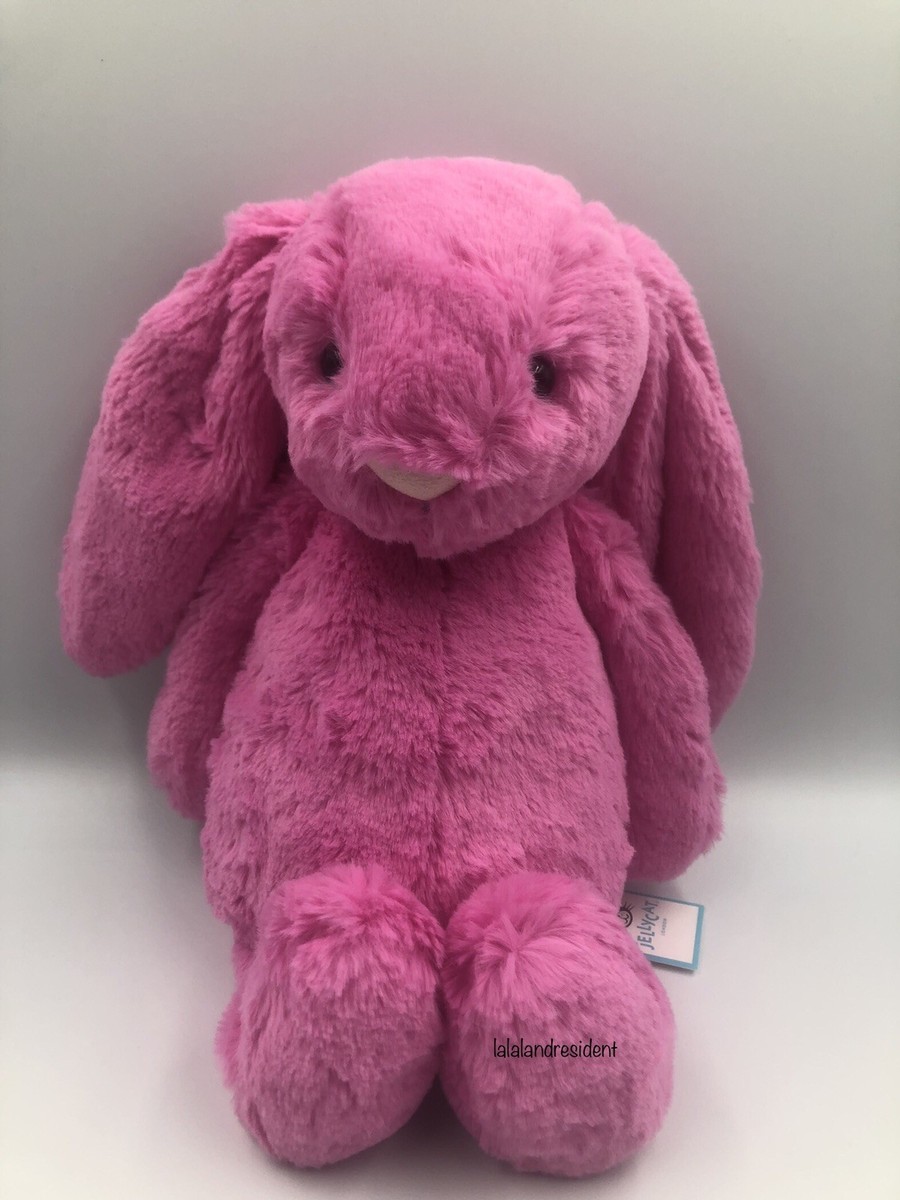 Jellycat Bashful Hot Pink Bunny (medium) (retired)-Authentic