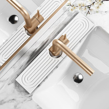 Stone Faucet Mat for Kitchen Sink - Quick Dry Diatomite Sink Splash Guard, Preve