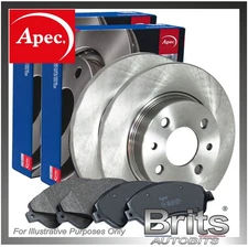 Apec Blue Rear Brake Discs and Pads for Vauxhall Insignia B 1.5 1.6 (2017–On)