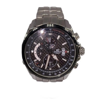 CASIO quartz watch, analog, stainless steel, BLK SLV SS EFR-501