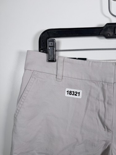 Neu mit Etikett J. Crew Damen Twill Chino Shorts vorne flach lässig leicht grau Größe 8 - Bild 3 von 7