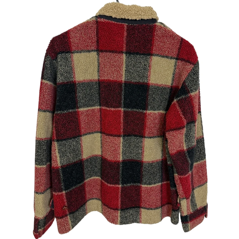 Chaqueta polar de colección Tasha Polizzi TP Saddleblanket para mujer M roja a cuadros suroeste Foto 2 de 4