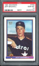 JEFF BAGWELL 1991 BOWMAN #183 PSA 10 RC