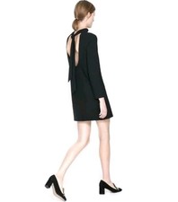ZARA- Soft Woven Open Back Toe Shift Mini Dress Size Small NWT Reg $89.90