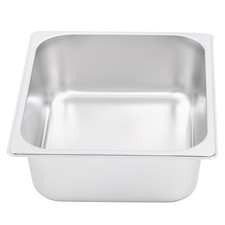 Stainless Steel 1/2 Size Steam Pan, 4 Inch Deep Anti-Jam for Catering