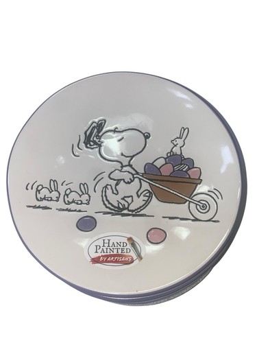 Set of 4 Peanuts Snoopy Easter & Easter Bunny 6" Appetizer Plates NWT - Picture 3 of 11