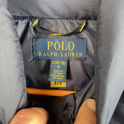 Polo Ralph Lauren Jacket Boys Large 14-16 Navy Blue Hooded Puffer Winter Coat - Picture 3 of 15