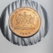 1999 Trinidad & Tobago 5 Cents Greater Bird of Paradise X1190