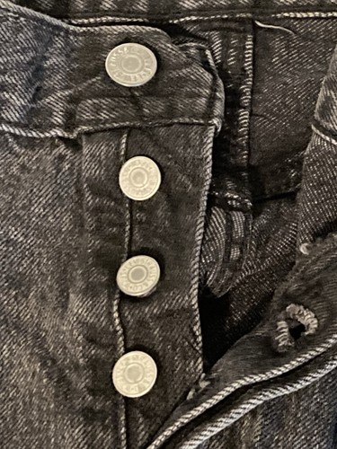 *New* Levis 501 Original Jeans Mens 40x30 Black Button Fly Straight Leg - Picture 9 of 9