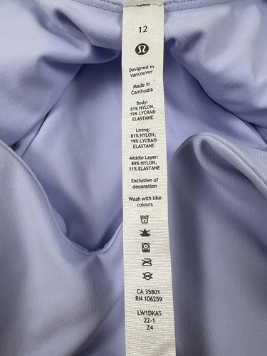 Neu mit Etikett Größe 12 lululemon Align Tanktop Taillenlänge PSLB pastellblau - Bild 3 von 6