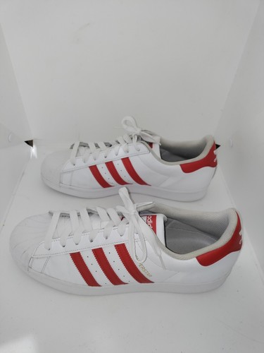 Adidas Superstar White Vivid Red taglia 12 usate ART H68094 - Foto 4 di 9