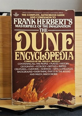 The Dune Encyclopedia Paperback Book by Frank Herbert 1984 Berkeley Trade Ed. 2n
