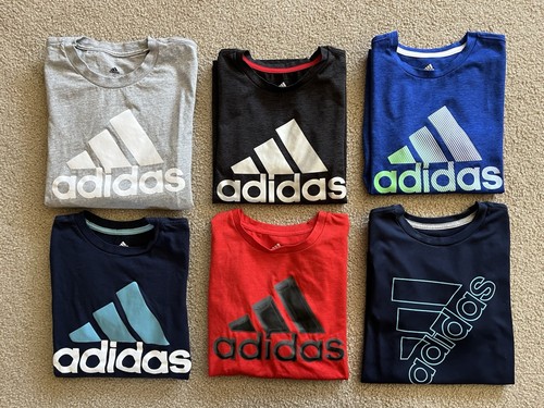 All ADIDAS boys shirts sz S 8 lot of 6
