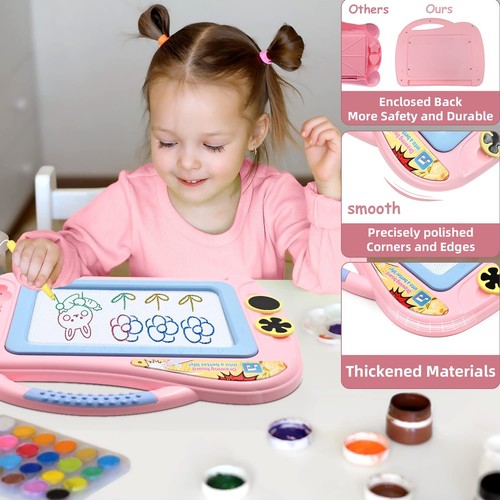 Lavagna Magica Bambini con Pannello Posteriore Chiuso Lavagna Magnetica Ta - Foto 4 di 7