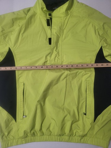 Dryjoys By Footjoy Half Zip Waterproof Golf Pullover Jacket (Men's Large) Neon - Picture 6 of 12