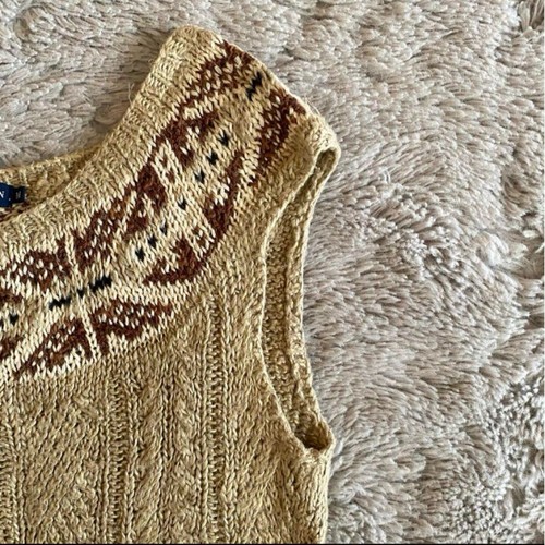 Ralph Lauren Linen Vest M Length 45cm Shoulder 38cm Light Wear No Major Stains - Picture 8 of 12