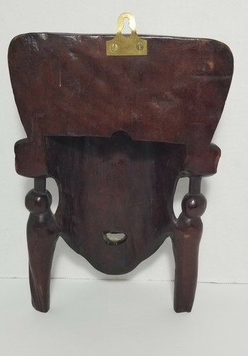 Vintage geschnitzte chinesische Kaisermaske aus Holz asiatisches Dekor - Bild 8 von 12