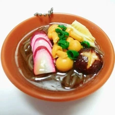 Meko Soba Fake Food Keychain Plastic Realistic Japanese Noodle Sample