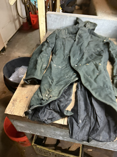 Abrigo Chaqueta Vintage Victoriano Principios de 1900 Verde Tareas de Granero Ropa de Trabajo EE. UU. - Imagen 3 de 20