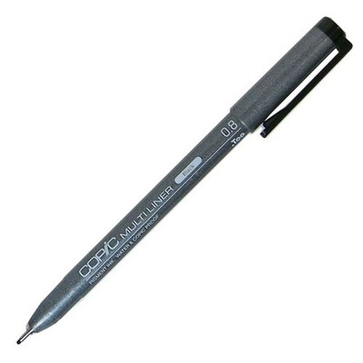 Copic Multiliner Ink Pen, Black 0.8mm