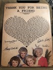 The Golden Girls  Metal Tin Sign Thank you For Being A FRIEND lyrics