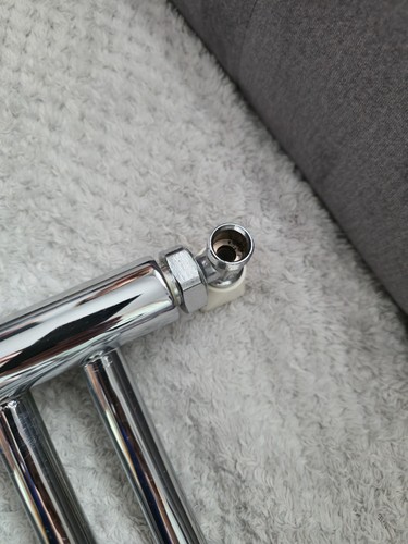 Gloss Chrome Towel Radiator Rail 120x59cm Vertical Bathroom Warmer - Picture 6 of 8