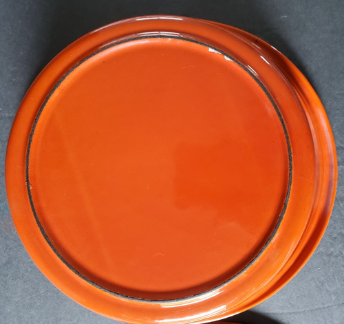 Cazuela vintage Copco naranja quemado esmalte hierro fundido Michael Lax Dinamarca - Imagen 12 de 12