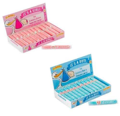 ~ONE (1) BOX "IT'S A GIRL" OR "IT'S A BOY" BIRTH ANNOUNCEMENT BUBBLE GUM CIGARS - Picture 1 of 3