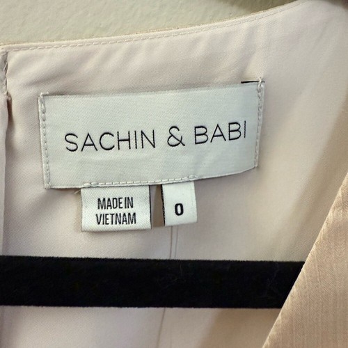 Nuevo con etiquetas Vestido de Noche Sachin + Babi Alli con Manga Abullonada en Champagne - 0 - Imagen 6 de 11