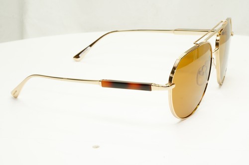 Tom Ford Gold Pilot occhiali da sole metallo da uomo marrone andine TF 670 28E FT0670 - Foto 6 di 12