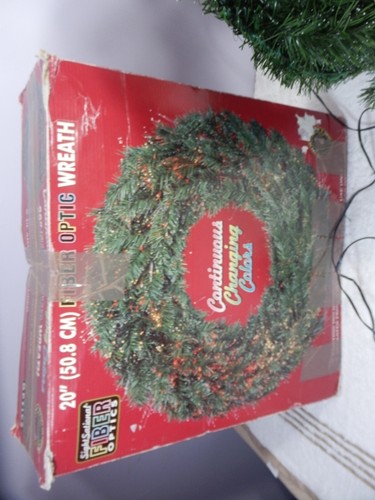 Vintage Fiber Optic Magical Christmas Wreath  Color Changing 20” - Picture 9 of 9